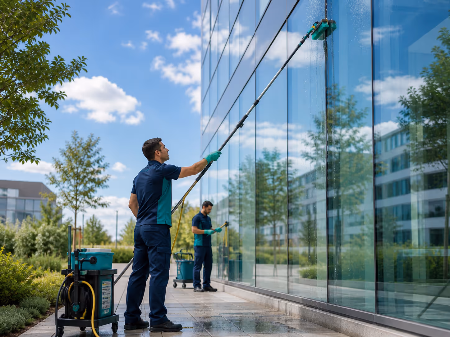 Nettoyage de vitrine professionnelle